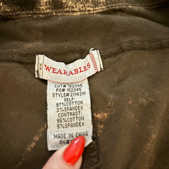 Wearables Cord Oslo Legging In Stone Wash Courtyard - Picture 6 of 7